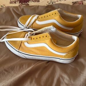 Vans old skool mustard color shoes